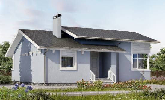 110-003-Л Проект одноэтажного дома, бюджетный коттедж из бризолита Мирный | Проекты одноэтажных домов от House Expert