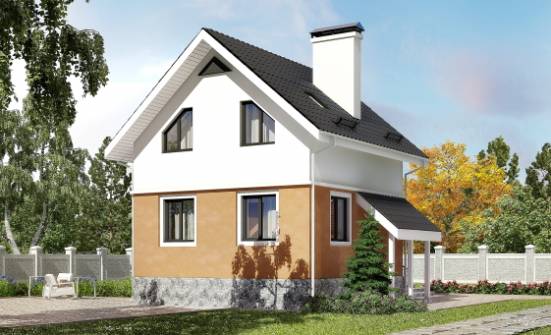 100-005-Л Проект трехэтажного дома с мансардой, классический загородный дом из бризолита Мирный | Проекты домов от House Expert