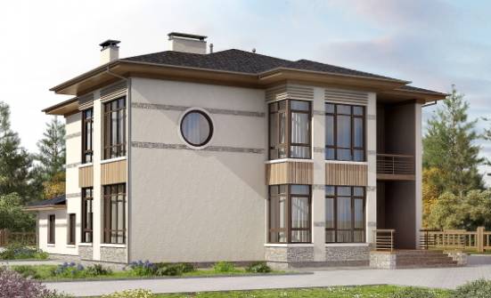 345-001-П Проект двухэтажного дома, красивый домик из теплоблока Мирный | Проекты домов от House Expert