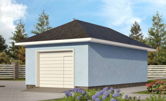 040-001-Л Проект гаража из поризованных блоков Няндома | Проекты одноэтажных домов от House Expert