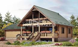 270-002-П Проект двухэтажного дома мансардный этаж и гаражом, уютный домик из дерева, Котлас