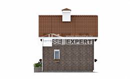 045-001-Л Проект двухэтажного дома с мансардой, уютный коттедж из теплоблока Архангельск, House Expert