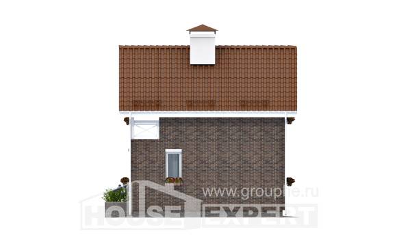 045-001-Л Проект двухэтажного дома с мансардой, уютный коттедж из теплоблока Архангельск, House Expert