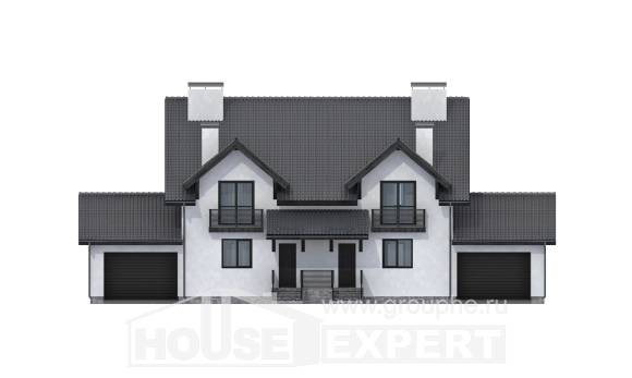 290-003-П Проект двухэтажного дома мансардой, красивый домик из поризованных блоков Архангельск, House Expert