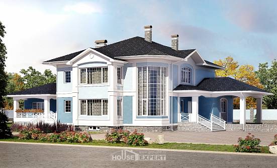 620-001-П Проект трехэтажного дома и гаражом, красивый загородный дом из твинблока, Котлас