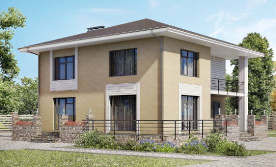 180-015-Л Проект двухэтажного дома, просторный домик из керамзитобетонных блоков, Каргополь