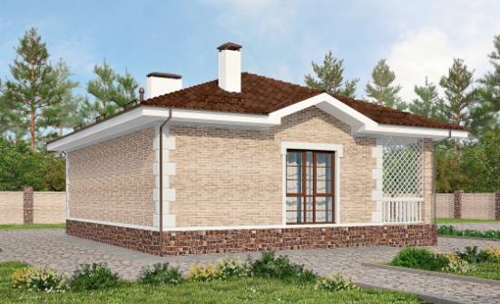 065-002-П Проект бани из кирпича Котлас | Проекты одноэтажных домов от House Expert