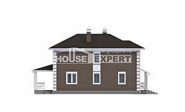 185-002-П Проект двухэтажного дома, бюджетный коттедж из бризолита Каргополь, House Expert