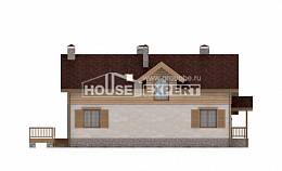 165-002-П Проект двухэтажного дома мансардный этаж, гараж, простой домик из поризованных блоков Котлас, House Expert