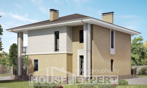 180-015-Л Проект двухэтажного дома, экономичный дом из бризолита Котлас, House Expert