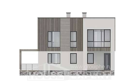 150-017-П Проект двухэтажного дома, современный загородный дом из керамзитобетонных блоков, Котлас