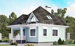 110-001-Л Проект двухэтажного дома мансардой, красивый загородный дом из поризованных блоков Вельск, House Expert