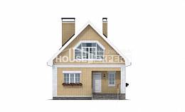 130-004-П Проект двухэтажного дома с мансардой, классический загородный дом из арболита, Котлас