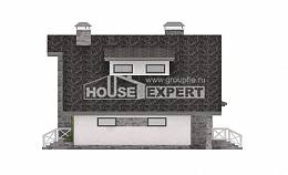 180-017-Л Проект двухэтажного дома с мансардой и гаражом, средний коттедж из теплоблока, Коряжма