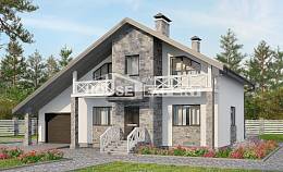 180-017-Л Проект двухэтажного дома с мансардным этажом, гараж, красивый дом из керамзитобетонных блоков Котлас, House Expert