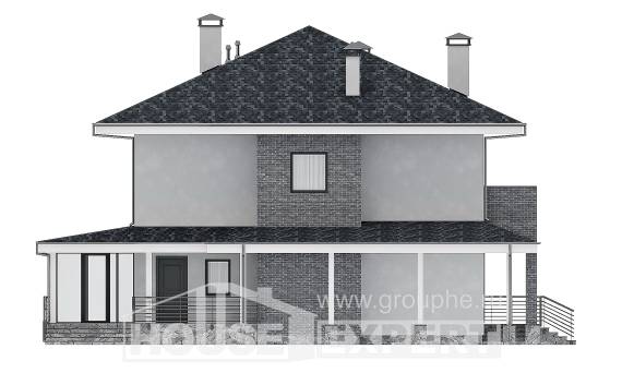 250-004-Л Проект двухэтажного дома, классический домик из бризолита Северодвинск, House Expert