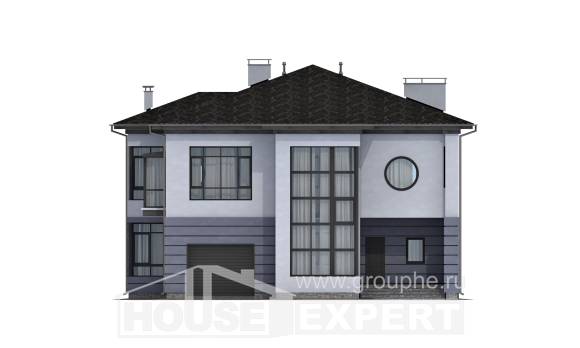 300-006-Л Проект двухэтажного дома, гараж, большой домик из кирпича Северодвинск, House Expert