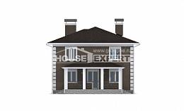 185-002-П Проект двухэтажного дома, современный загородный дом из теплоблока Каргополь, House Expert
