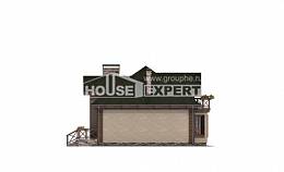 180-010-П Проект двухэтажного дома мансардный этаж, гараж, современный дом из газобетона Северодвинск, House Expert