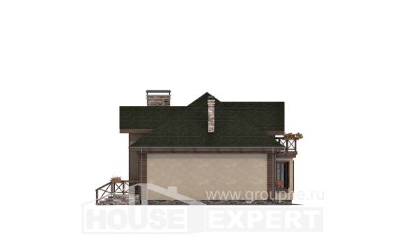 180-010-П Проект двухэтажного дома мансардный этаж, гараж, современный дом из газобетона Северодвинск, House Expert