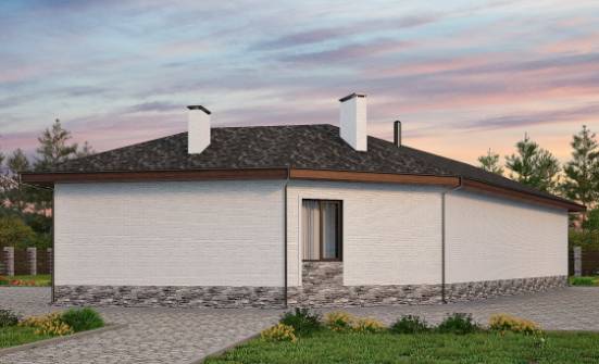 145-001-Л Проект бани из блока Северодвинск | Проекты одноэтажных домов от House Expert