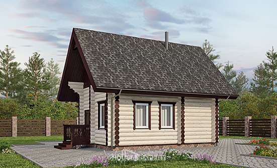 035-001-Л Проект бани из бревен Северодвинск | Проекты одноэтажных домов от House Expert