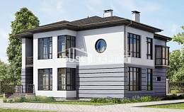 300-006-Л Проект двухэтажного дома и гаражом, уютный коттедж из кирпича Новодвинск, House Expert