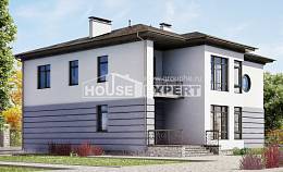 300-006-Л Проект двухэтажного дома и гаражом, современный домик из кирпича Котлас, House Expert