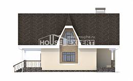 125-001-Л Проект двухэтажного дома с мансардным этажом, бюджетный домик из керамзитобетонных блоков Коряжма, House Expert