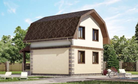 070-004-П Проект двухэтажного дома мансардой, крохотный домик из поризованных блоков Новодвинск | Проекты домов от House Expert