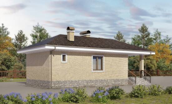 040-002-П Проект бани из газобетона Котлас | Проекты одноэтажных домов от House Expert
