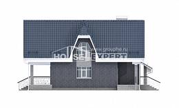 125-002-Л Проект двухэтажного дома с мансардным этажом, гараж, доступный домик из пеноблока Вельск, House Expert