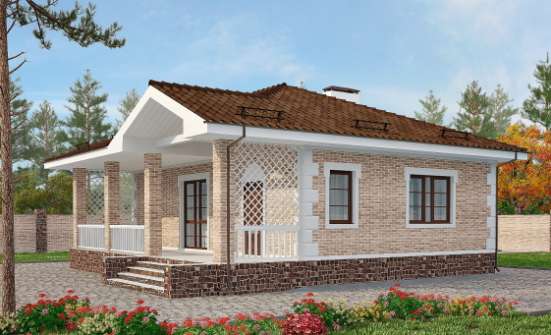 065-002-П Проект бани из кирпича Котлас | Проекты одноэтажных домов от House Expert