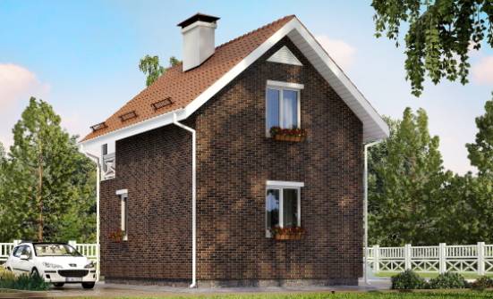 045-001-Л Проект двухэтажного дома мансардный этаж, уютный коттедж из газосиликатных блоков Няндома | Проекты домов от House Expert