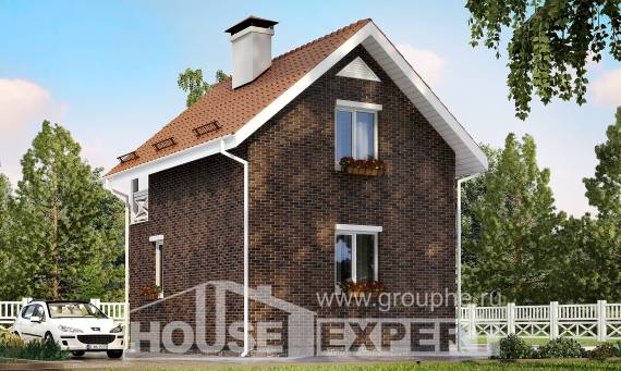 045-001-Л Проект двухэтажного дома с мансардой, классический дом из твинблока Коряжма, House Expert