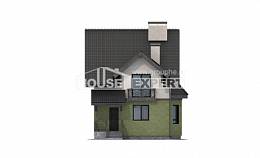 120-003-П Проект двухэтажного дома с мансардным этажом, компактный домик из блока Северодвинск, House Expert