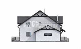 290-003-П Проект двухэтажного дома с мансардой, просторный дом из твинблока Каргополь, House Expert