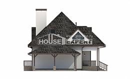 110-002-Л Проект двухэтажного дома с мансардой, гараж, небольшой коттедж из твинблока Каргополь, House Expert