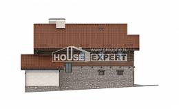 255-002-Л Проект двухэтажного дома с мансардным этажом, гараж, большой коттедж из арболита Каргополь, House Expert