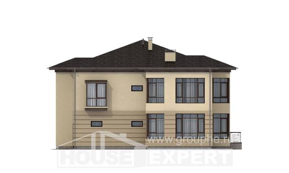 300-006-П Проект двухэтажного дома, гараж, большой загородный дом из кирпича, Вельск