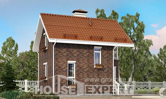 045-001-Л Проект двухэтажного дома с мансардным этажом, классический дом из арболита Архангельск, House Expert