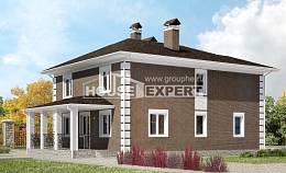 185-002-П Проект двухэтажного дома, уютный домик из арболита Мирный, House Expert