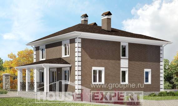 185-002-П Проект двухэтажного дома, уютный домик из арболита Мирный, House Expert
