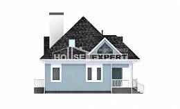 110-001-Л Проект двухэтажного дома мансардой, экономичный коттедж из газобетона Каргополь, House Expert