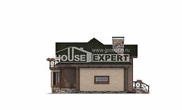 180-010-П Проект двухэтажного дома мансардный этаж и гаражом, современный дом из газобетона Коряжма, House Expert