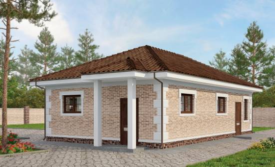 070-005-П Проект гаража из кирпича Няндома | Проекты одноэтажных домов от House Expert
