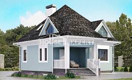 110-001-Л Проект двухэтажного дома мансардой, простой домик из керамзитобетонных блоков Коряжма, House Expert