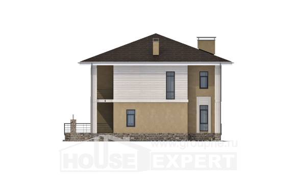 180-015-Л Проект двухэтажного дома, компактный загородный дом из поризованных блоков Новодвинск, House Expert