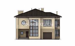 300-006-П Проект двухэтажного дома, гараж, классический коттедж из кирпича Каргополь, House Expert