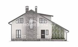 180-017-Л Проект двухэтажного дома мансардой, гараж, уютный загородный дом из газосиликатных блоков, Няндома